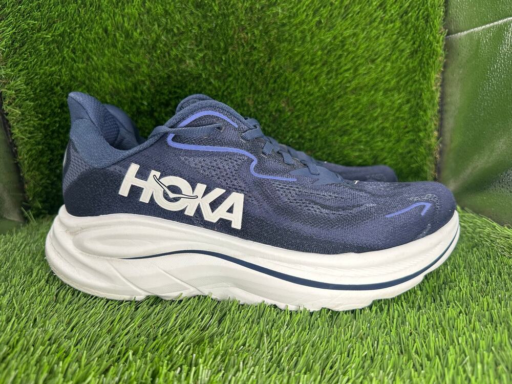 Hoka One One Clifton 10 1162030-NWT Athletic Sneaker Men's 11.5D Blue Jacquard